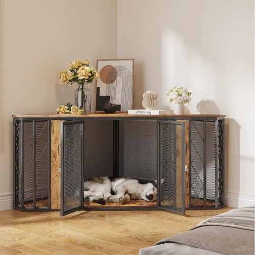 Heavy Duty Corner Dog Crate Furniture