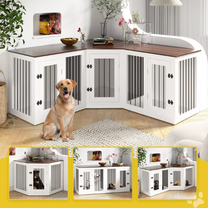 Modern Customizable Large Dog Crate Furniture for up to 3 Dogs