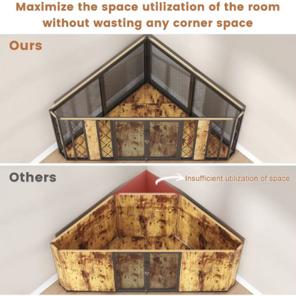 Corner Dog Crate Furniture, Decorative Wood Crate, Heavy Duty Cage